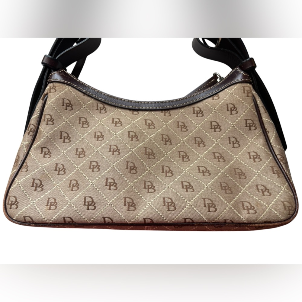Dooney & Bourke Tan and Brown Monogram Shoulder Bag - Picture 10 of 16